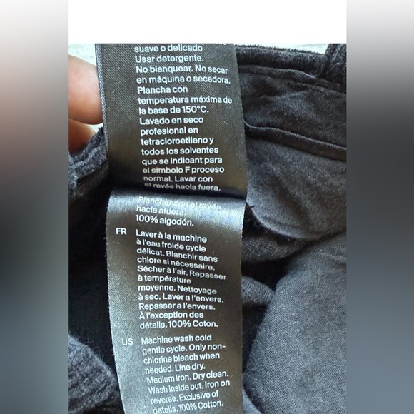 COS Corduroy Wide Leg High Rise Black Cotton Pants  Size 4 - Picture 5 of 7